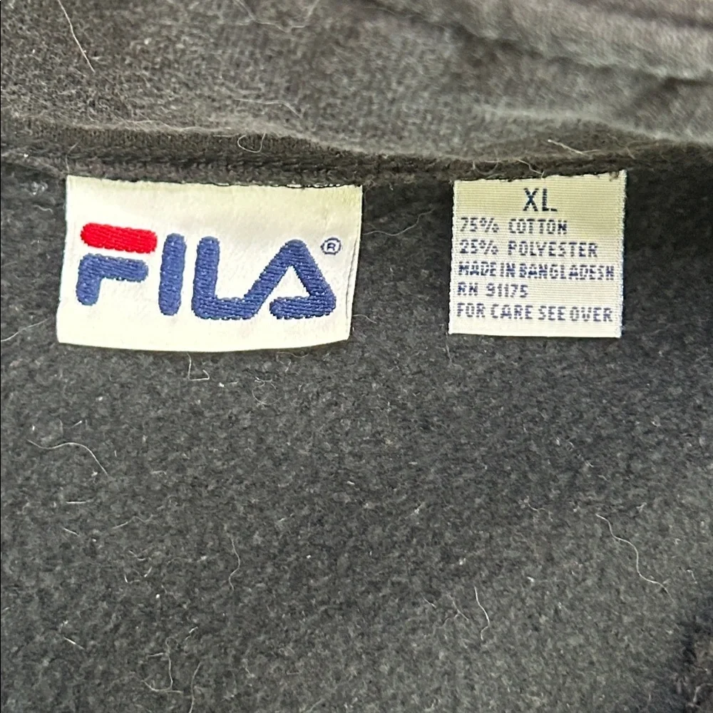 Vintage FILA Black Zip-Up Sweater
